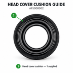 APJ000002 identification guide: one head cover cushion supplied.