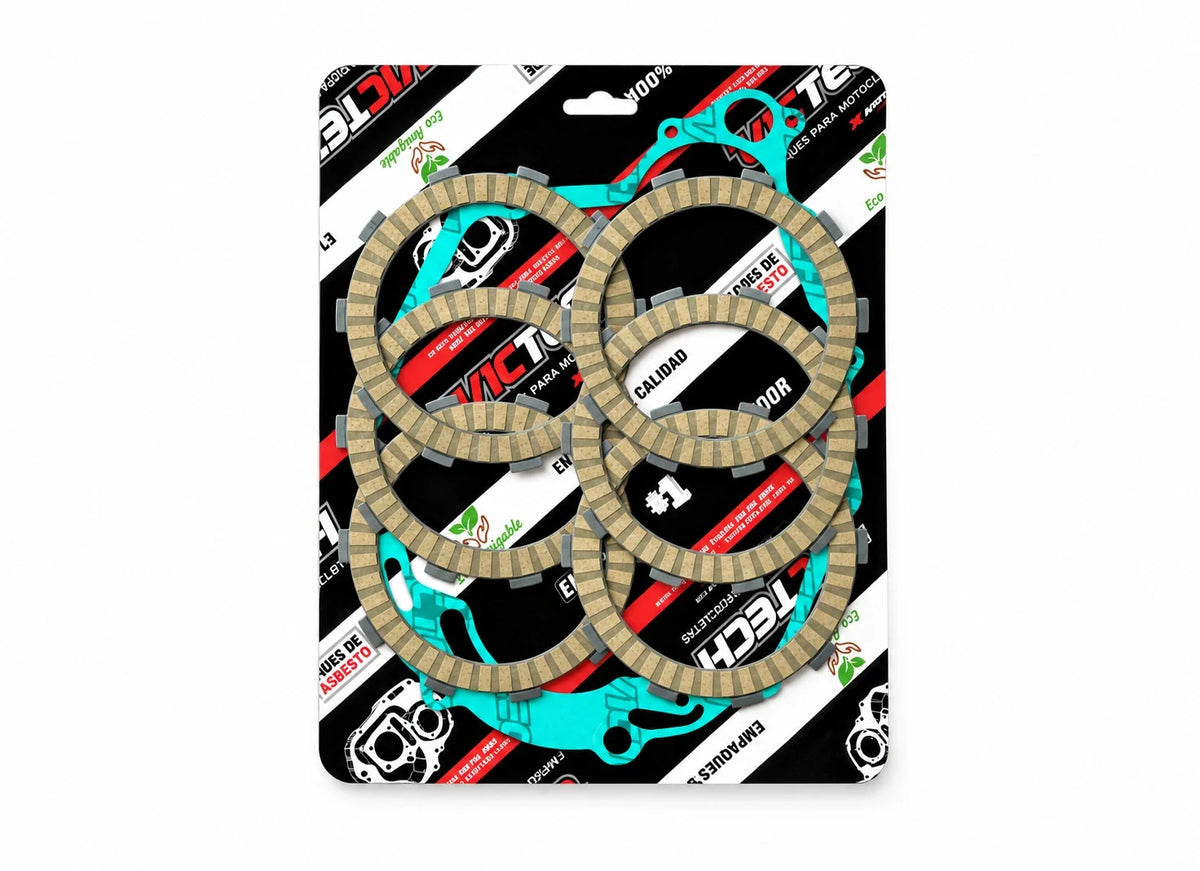 Victech Clutch Disc Set + Cover Gasket Yamaha XT225 — product photograph