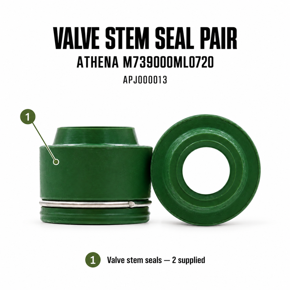APJ000013 ATHENA M739000ML0720 valve stem seal pair guide, 2 seals supplied, 4.5 × 10 × 8 mm