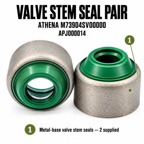 APJ000014 ATHENA M73904SV00000 metal-base valve stem seal pair numbered guide, two seals supplied