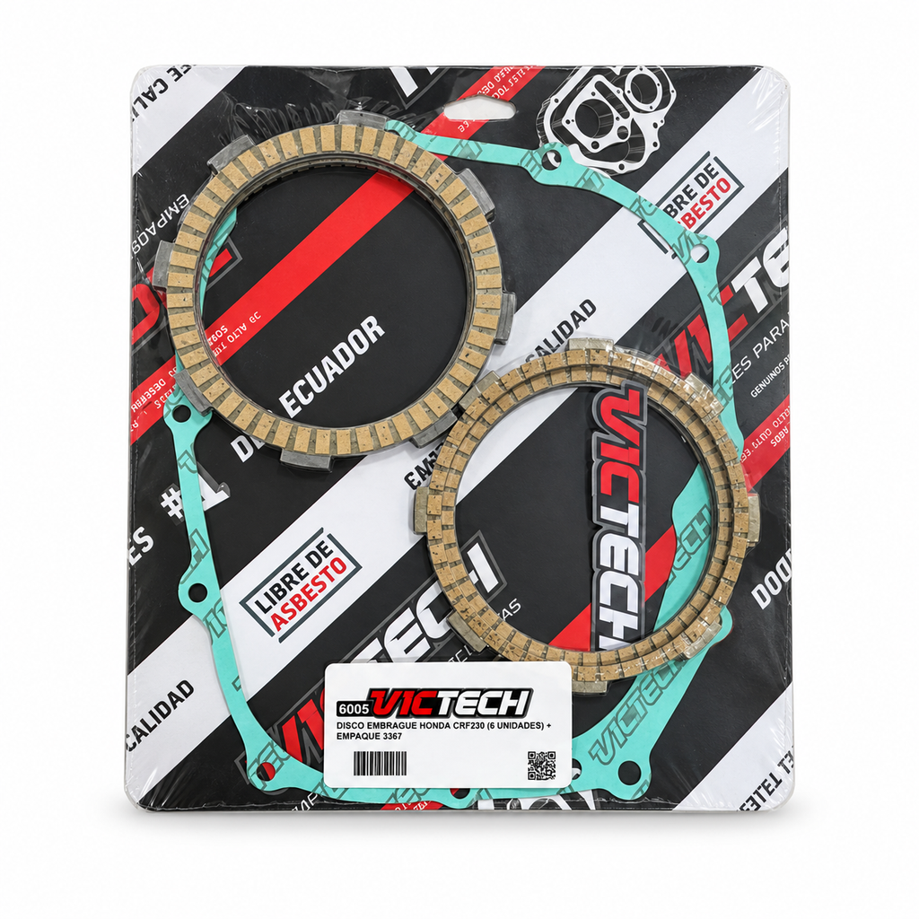Victech Clutch Disc Set + Gasket Honda CRF230F CRF150F — product photograph
